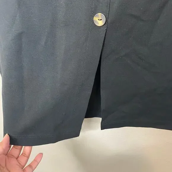 Sanctuary Black Button Front‎ Ponte Pencil Midi Skirt S - Picture 6 of 8